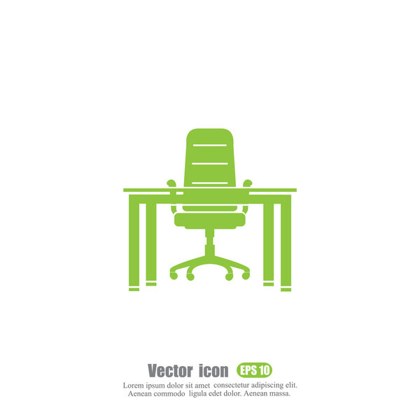 office table and chair icon