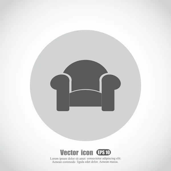 Comfortable sofa icon — Stock Vector