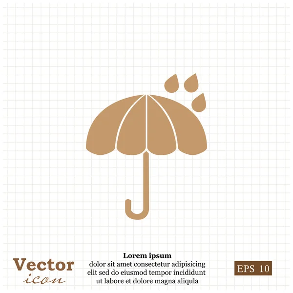 Ícone guarda-chuva aberto — Vetor de Stock