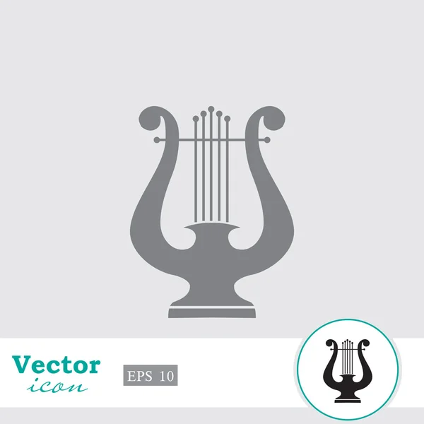 Řecké harfu ikona — Stockový vektor