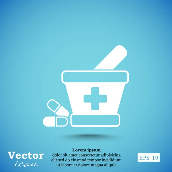Jarra con icono de farmacia — Archivo Imágenes Vectoriales