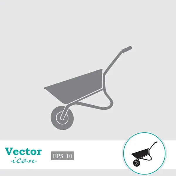 Garden wheelbarrow icon — Stock Vector