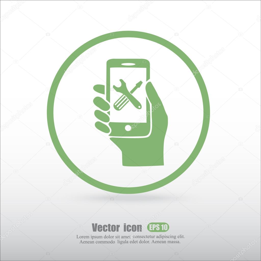 Phone repair and accessories icon