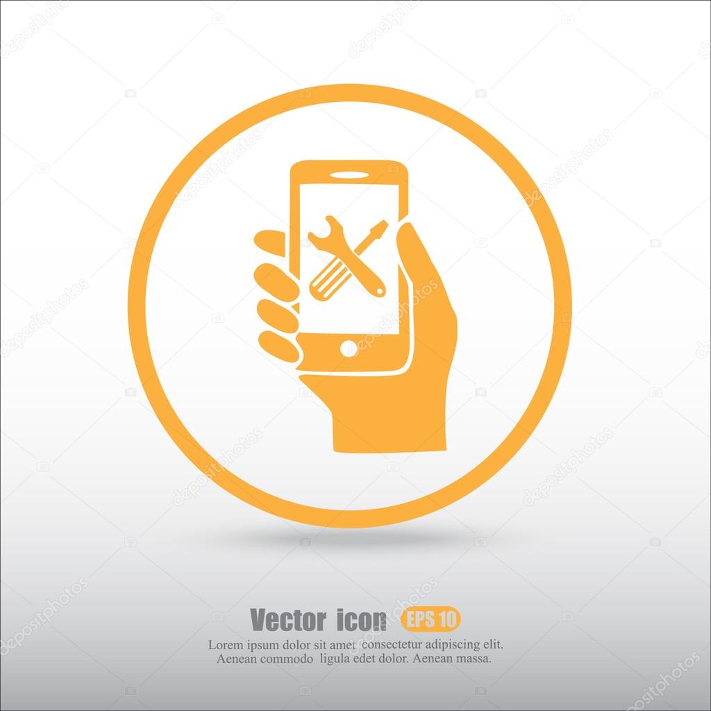 Phone repair and accessories icon