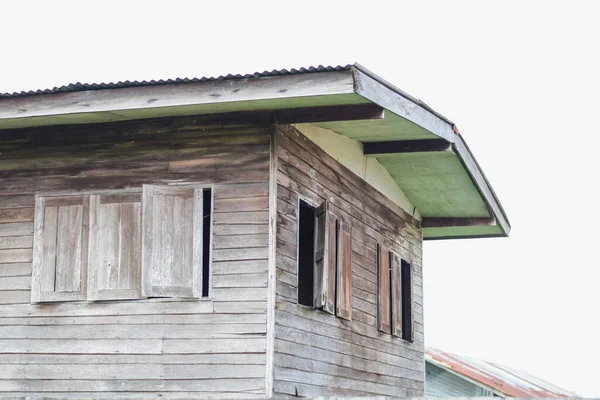 Casa Vieja Inundada Tiro Retroiluminado —  Fotos de Stock