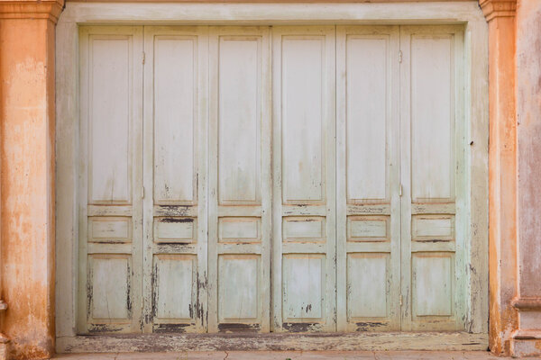 Antique wood door background