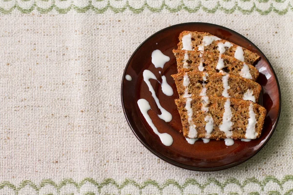 Sárgarépa torta tejszínes — Stock Fotó