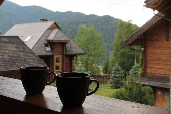 Two cups  in Carpathian Mountains — Stock Photo, Image