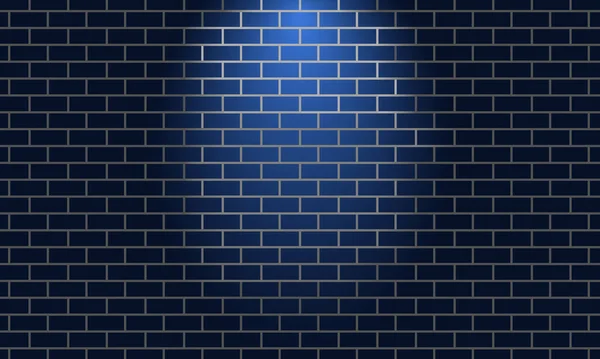 Blauwe Baksteen Muur Achtergrond — Stockvector