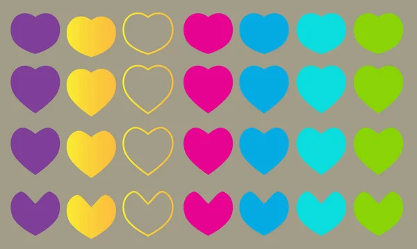 Motif Sans Couture Design Amour Coloré — Image vectorielle