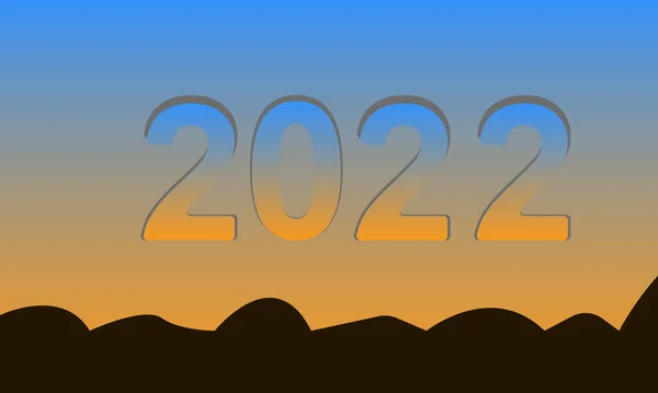 2022 yeni yıl dilek vektörü