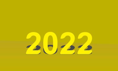 2022 Yeni Yıl Dilek vektör şablonu