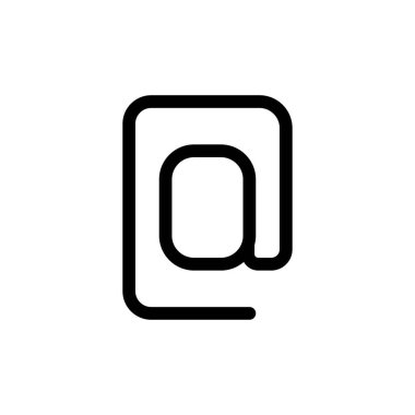 İşaret sembolünde. E- posta işareti