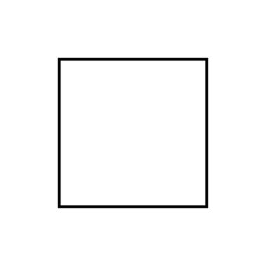 Kare işareti. Çocuklar için basit geometrik şekiller.