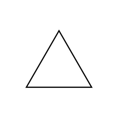 Üçgen işareti. Çocuklar için basit geometrik şekiller.