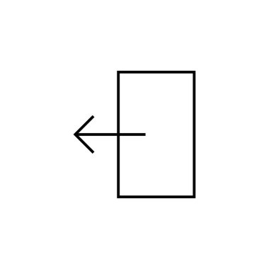 Kapı ve ok işareti. Çıkış işareti