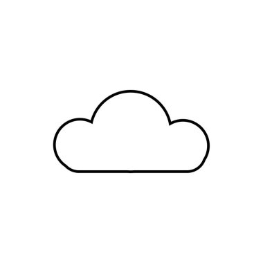 Bulut işareti. Hava simgeleri vektör illüstrasyonu.