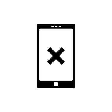Telefon ve X işareti ekranda.