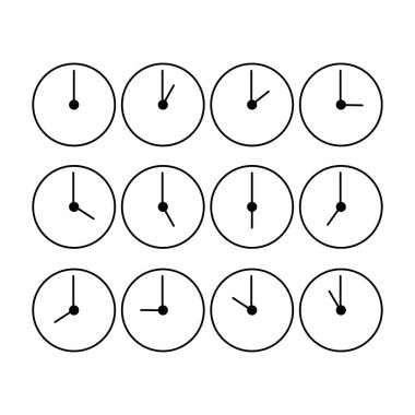 Saatler işareti. vektör çizici