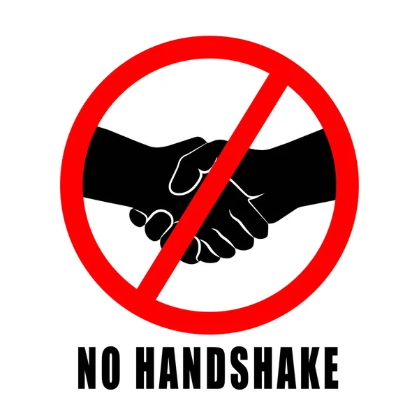 Kırmızı işaretli siyah bir tokalaşma. El sıkışma Yok Harfi