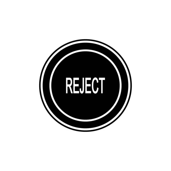 拒否ボタンのサイン ベクトルイラストレーター — ストックベクタ