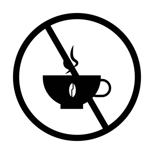 Kahve işareti yok. Çember şeklinde çizilmiş bir tabela içinde bir fincan sıcak kahve.