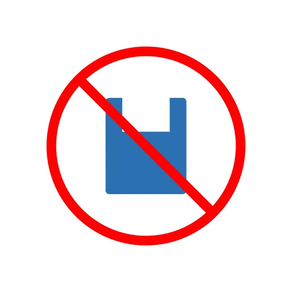 Plastik torba işareti yok. kırmızı daire işareti ile