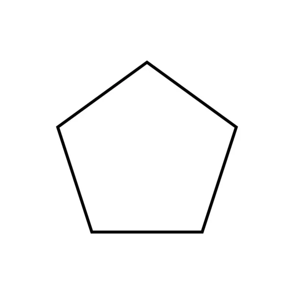 Pentagon Zeichen Einfache Geometrische Formen Für Kinder — Stockvektor