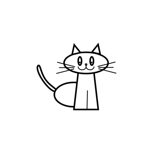 Rysunek Kot Dla Dzieci Znak — Wektor stockowy