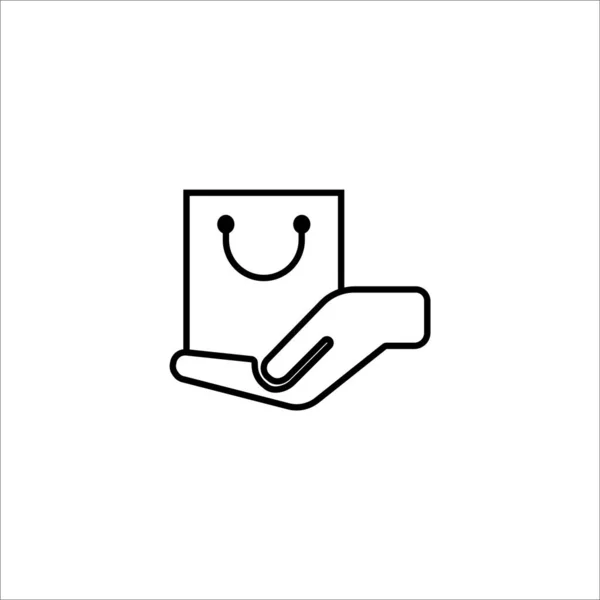 手和包装标志 派递标志 — 图库矢量图片