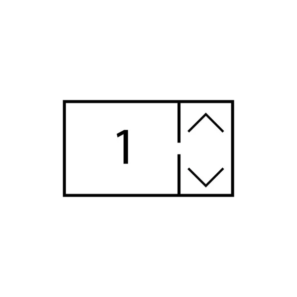 Señal Numérica Número Uno Arriba Abajo Flechas Lado Signo — Archivo Imágenes Vectoriales
