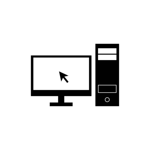 Ekran işaretinde fare imleci olan kişisel bilgisayar.