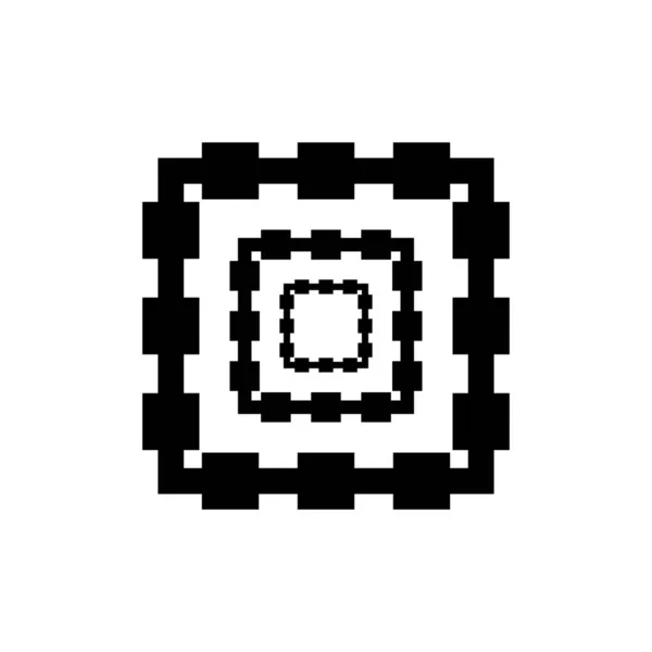 Hypnotisches Quadratisches Symbol Logo Zeichen — Stockvektor