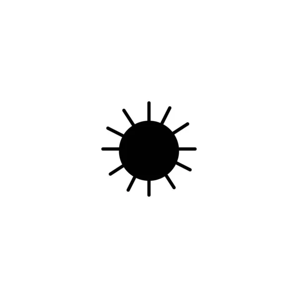 Знак Солнца Знак Черного Круга Лучей — стоковый вектор