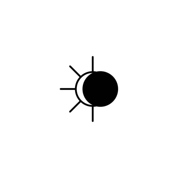 Finsternis Des Sonnenzeichens Wetter Symbole Vektor Illustration — Stockvektor