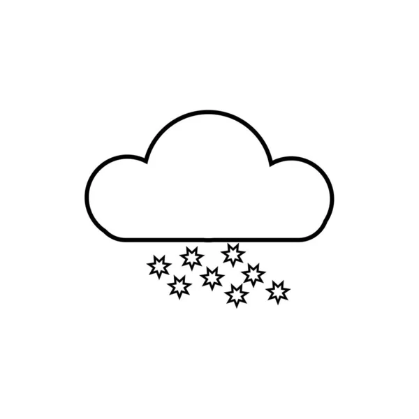 Bulut Kar Işareti Hava Simgeleri Vektör Illüstrasyonu — Stok Vektör