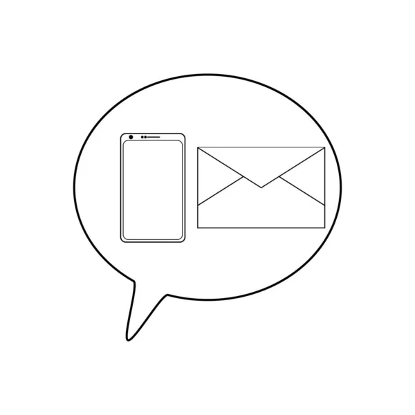 Telefon ve zarf diyalog işareti