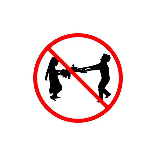 Πινακίδα Απαγόρευσης Μην Παίρνετε Παιχνίδια Των Άλλων — Διανυσματικό Αρχείο