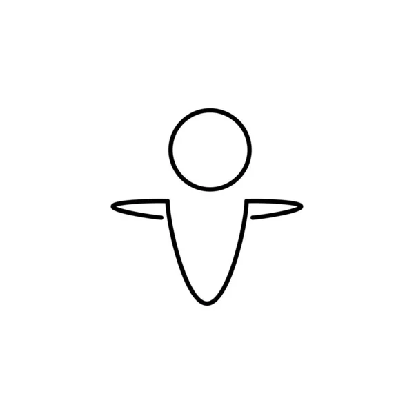 Robot simgesi ince çizgi işareti.