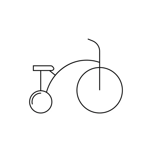 Kinder Fahrrad Zeichen Einfache Symbole — Stockvektor