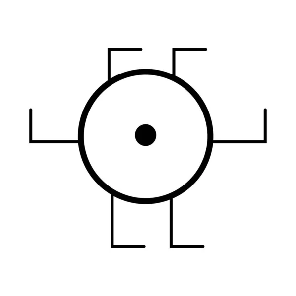 丸い男のサイン ロゴアイコン — ストックベクタ