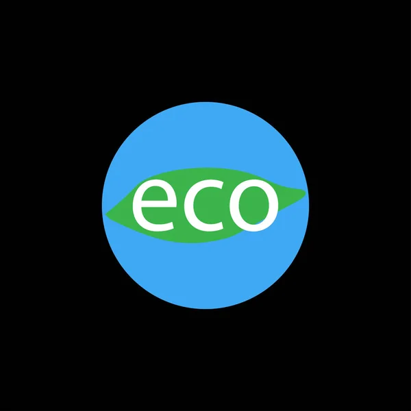 Eco Leaflet Earth Sign — 스톡 벡터