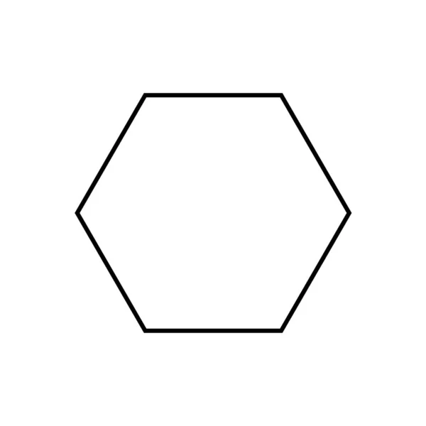 六角形の記号 子供のサインのためのシンプルな幾何学的な形状 ベクターグラフィックス