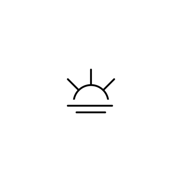 太陽のサインの夜明け 天気アイコンベクトルイラスト ロイヤリティフリーのストックイラスト