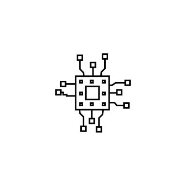 İşlemci simgesi işareti. Bilgisayar simgeleri