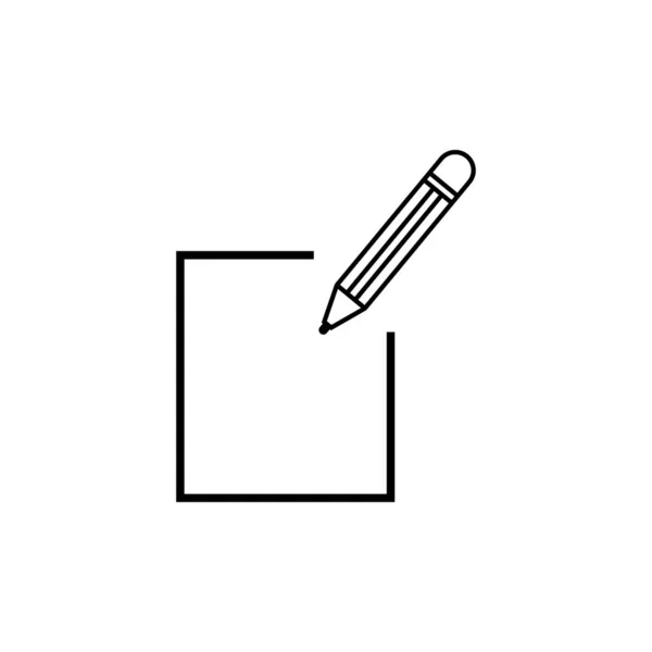 铅笔和正方形标志 图纸设计图 — 图库矢量图片