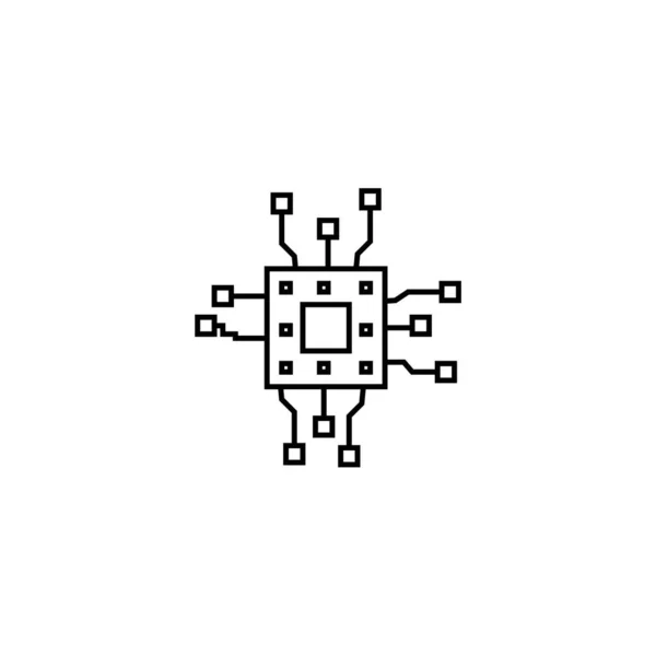 Prozessorsymbol Zeichen Computerikonen — Stockvektor