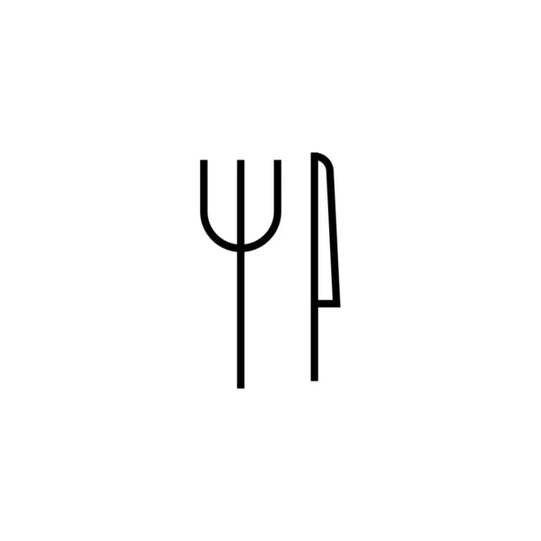 叉子和刀符号矢量插画器 — 图库矢量图片