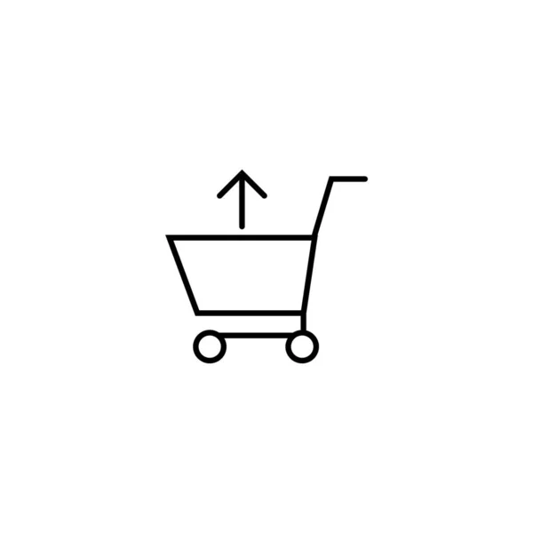 购物车及以上箭头发送购物标志 — 图库矢量图片