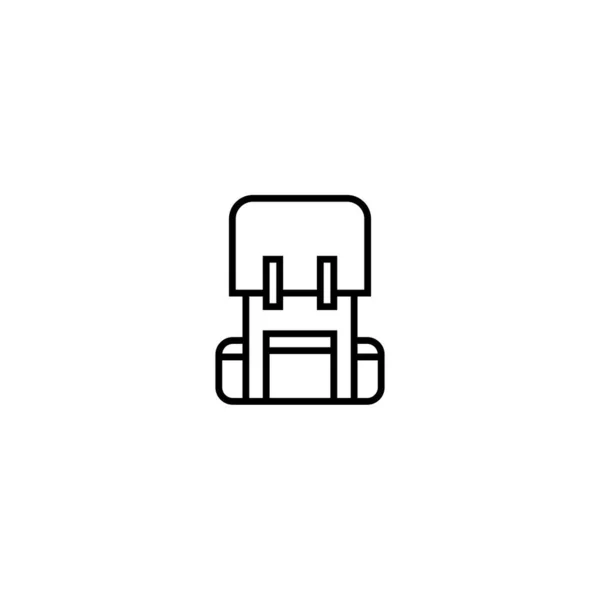 Yürüyüş işareti için sırt çantası. Turizm